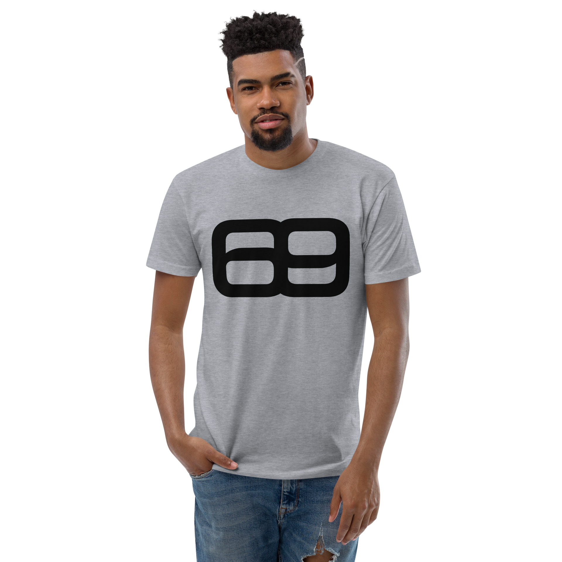 LXIX - 69 Sixty-nine シリーズ グラフィックTシャツ, Type C - Solid